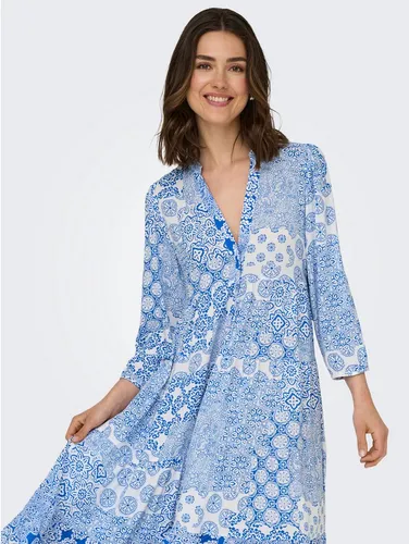 ONLY Female Kleid ONLMILANA – Stilvolles kurzes Kleid für jeden Anlass - Luftiges, locker geschnittenes Kleid mit 7/8-Ärmeln aus 100% Viskose. Ideal für entspannte Tage oder besondere Anlässe.