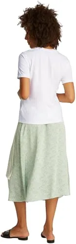 Tommy Hilfiger Damen T-Shirt Contrast Flag Tee - T-Shirts aus 100% regenerativer Baumwolle, angenehm zu tragen und ideal für lässige Alltagslooks oder Bürooutfits.
