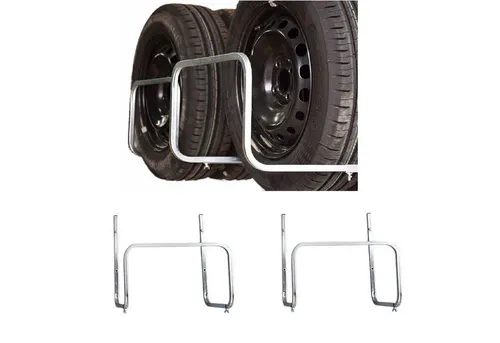 QLS Reifen-Wandhalterung für 4 Räder, verstellbar aus verzinktem Stahl