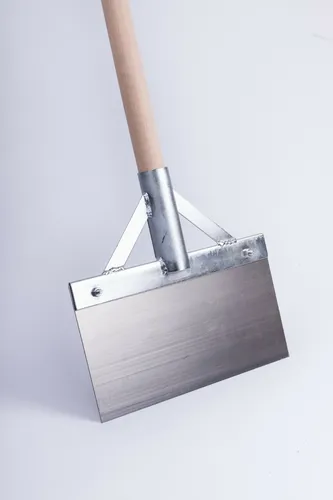 Bodenschaber Eisstößer Stoßscharre aus Federstahl verzinkt 300x130mm Stiel 156cm