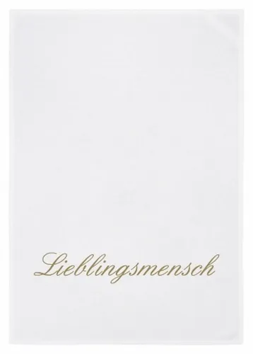 17,30 Hamburg Geschirrtuch Lieblingsmensch, Gold, (1-tlg), 50x70cm, Siebdruck