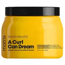 Matrix Total Results A Curl Can Dream Cream 500 ml - Haarstyling-Produkte - Leave-In-Creme für Locken mit feuchtigkeitsspendendem Manuka-Honig Extrakt, definiert Locken und Wellen ohne Rückstände.