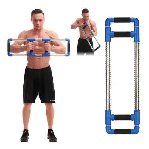 GoFitness Push Down Bar Maschine - Brusttrainer Fitnessgerät für Zuhause - Trainingsgerät für Brust, Arm, Schulter, Bauch, Rücken - Tragbarer Oberkörpertrainer für Zuhause, Reisen und Outdoor