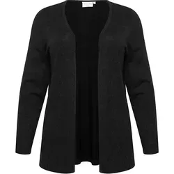 KAFFE CURVE Strickjacke KCfarsia für Damen - Moderne Langarm Strickjacke in großen Größen mit V-Ausschnitt, schmalen Ärmeln und ohne Knöpfe für einen eleganten Look.