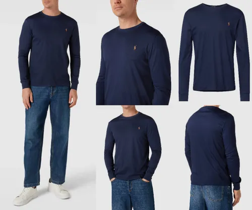 POLO RALPH LAUREN Interlock Longsleeve Shirt M - Stylisches Longsleeve Shirt für Herren mit charakteristischem Pony-Logo. Ideal für alle Jahreszeiten, aus atmungsaktiver Baumwolle für hohen Tragekomfort. Perfekt für Freizeit und Sport.