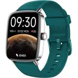 Smartwatch mit Telefonfunktion 1.85 Inch Display Fitness Tracking für Android iOS - Blau