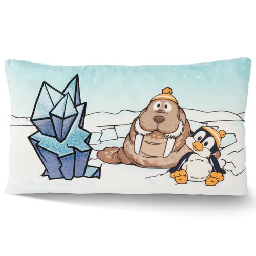 NICI Kuschelkissen Pinguin Peppi und Walross Walbo 45741 - Plüschkissen 43x25cm