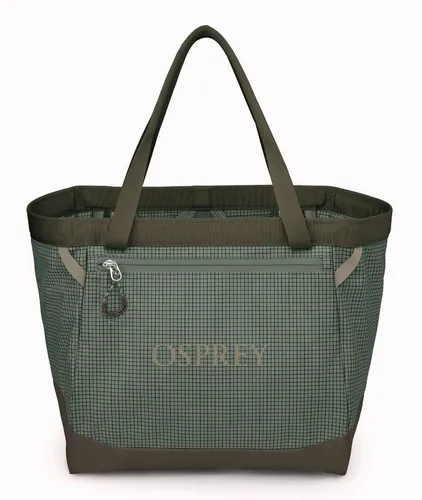 Osprey Transporter Gear Tote 28 - Robuste Umhängetasche in Oliv - Umhängetasche 28 l, ideal für den Alltag; DWR-imprägniertes, beschichtetes Außenmaterial schützt vor Nässe – perfekt für Freizeitaktivitäten!