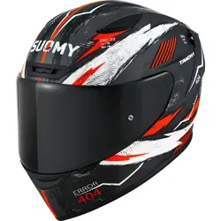 Suomy Motorradhelm Track-1 404 - Motorradhelm aus TRICARBOCO-Verbundstoff, windkanalgetestet für optimale Leistung und Komfort, ideal für Rennsport und Touren.