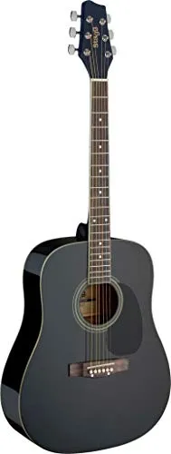 Stagg Dreadnought-Akustikgitarre, 3/4-Größe, Schwarz von Stagg