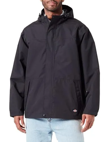 Dickies Wasserdichte Regenjacke für Herren, Schwarz, S - Funktionsjacken mit leichtem, wasserabweisendem Gewebe und Mesh-Futter, ideal für wechselhaftes Wetter und Outdoor-Aktivitäten.
