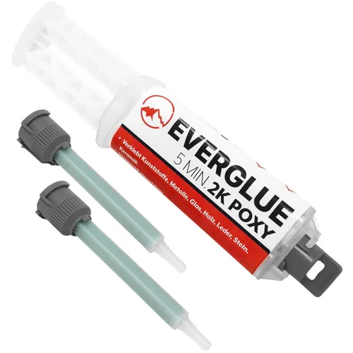 Komponenten Kleber in Doppelspritze, 2 Mischdüsen, 5 Minuten Schnellkleber 2