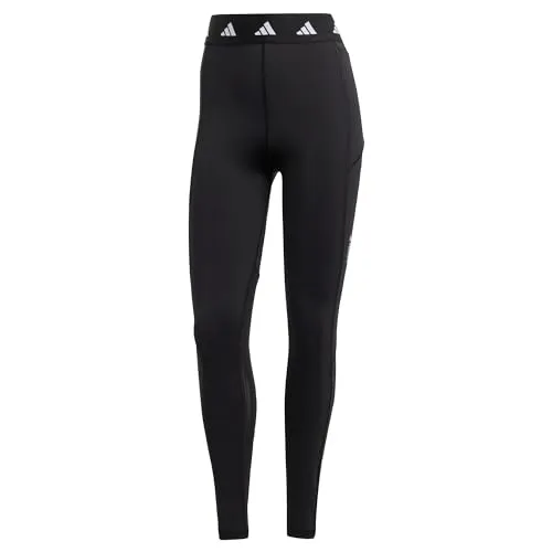 adidas TF 7/8 L Tights Damen - Kompression und Komfort in Größe S - 7/8-Tights in Schwarz mit techfit-Technologie für gezielte Kompression; feuchtigkeitsregulierend und schnelltrocknend dank AERO.RDY; ideal für Sport und Fitness.