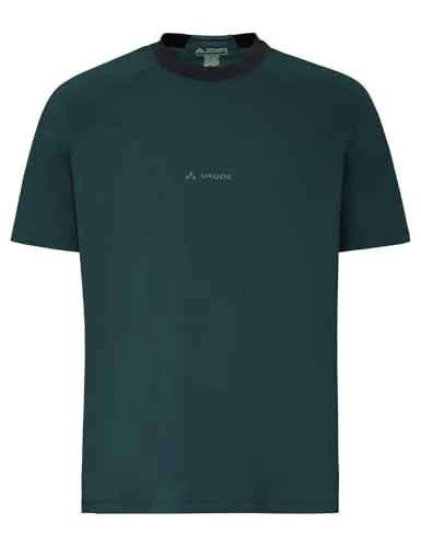 Vaude Herren Loamer T-Shirt – Grünes Mountainbike Shirt (Größe M) - Nachhaltiges Mountainbike T-Shirt aus recyceltem Polyester mit modernem Colorblock-Design. Vielseitig und funktional für aktive Tage in der Natur.