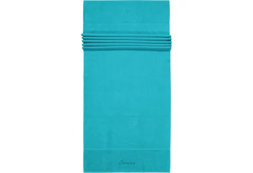 Möve For Frottana Saunatuch Pearl, ozean - Saunahandtuch aus hochwertigem Walkfrottier mit Perloptik, 80x200 cm, perfekt für entspannende Saunagänge und Pflegehinweise für eine einfache Reinigung.