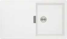 Schock Granitspüle Cristadur Tia D-100 U Polaris - Unterbauspüle aus Cristadur, ideal für Stein-Arbeitsplatten mit optimalem Hygieneschutz und Abperl-Effekt. Reversibel einsetzbar und inklusive hochwertigem Zubehör.