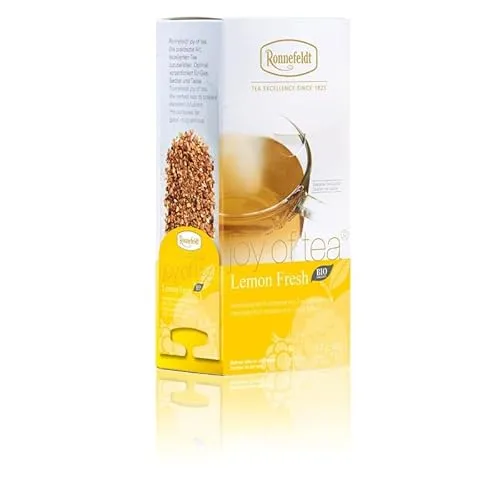 Ronnefeldt Lemon Fresh BIO 'Joy of Tea' - Aromatisierter Früchtetee mit Zitronengeschmack, 15 Teebeutel, 3,2 g, Menge:1 Stück