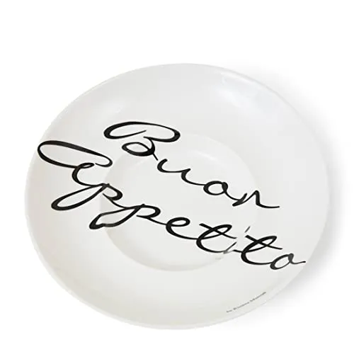 Riviera Maison - Buon Appetito Pasta Plate - Teller - Speiseteller - Essteller - Porzellan - Weiß - (ØxH) 26x4