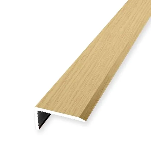 Treppenkantenprofil 10 x 20 x 1000 mm Aluminium in Eiche Hell - Dämmstoffe: Robust und rutschfest, schützt vor Abnutzung und sorgt für sicheren Halt auf Treppen.