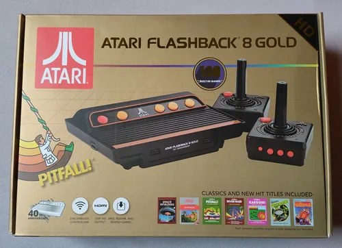 Atari Flashback 8 Gold 120 spiele HDMI 2 Controller Retro Konsole in OVP