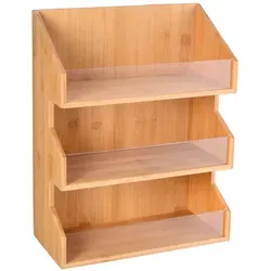 GRÄWE Küchenregal Bambus 30 cm - Küchenzubehör mit 3 Fächern für Gewürze & Teebeutel, aus nachhaltigem Bambus für natürliche Schönheit und einfache Reinigung.