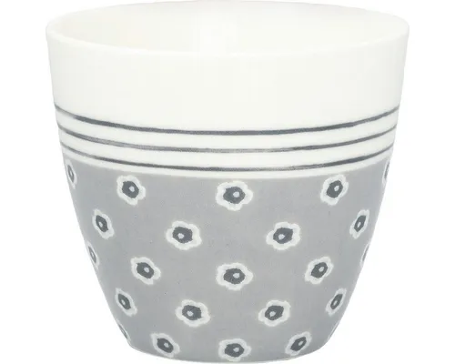 Greengate Becher Malia Latte cup grey 0,35l, Steinzeug