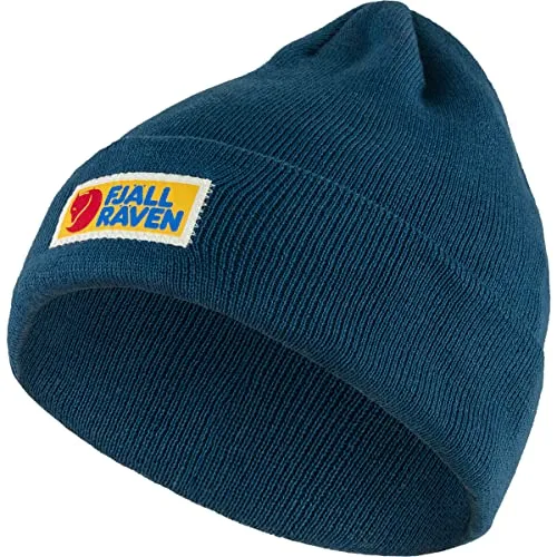 Fjällräven Vardag Classic Beanie storm (638) OneSize - Mützen & Stirnbänder für Skitourengeher - Nachhaltige Strickmütze aus recyceltem Polyester, bietet Wärme und Komfort, ideal für Alltag und Freizeit.