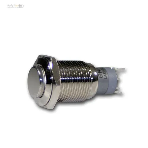 Drucktaster, 230V/3A, Öffner/Schließer, Klingeltaster, Taster, Tastknopf Metall