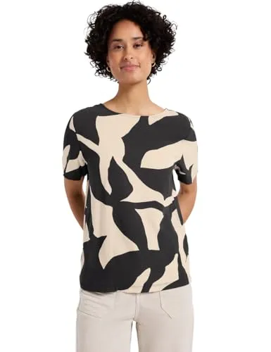 STREET ONE Print-Shirt Damen, Gr. 36, grau - Stylisches Damen-Print-Shirt von STREET ONE in grau mit Bänder-Detail am Rücken. Aus weichem Jersey gefertigt, bietet es hohen Tragekomfort und ist ideal für legere Outfits.