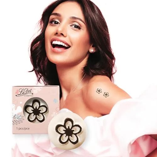 LaDot Temporäre Tattoos – Blume und viele weitere Designs | Sicher einfach anzubringen und ein Spaß für Kinder und Erwachsene