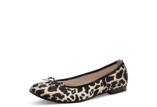 Tamaris Ballerina im Animal Look, Schlupfschuh für Frühling und Business, braun 36 EU - Modischer Schlupfschuh in Animal-Optik mit gepolsterter Innensohle für hohen Tragekomfort. Ideal für den Alltag und besondere Anlässe.