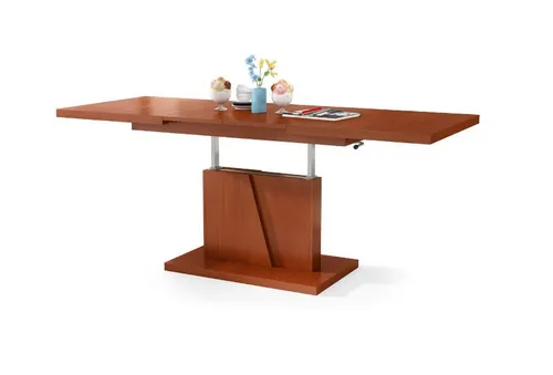 Mazzoni Grand Noir Ausziehbarer Couchtisch 120/180cm - Beistelltisch fürs Wohnzimmer mit praktischer Ausziehfunktion und stufenloser Höhenverstellung von 60 cm bis 76 cm – ideal für kleine Räume und vielseitigen Einsatz.