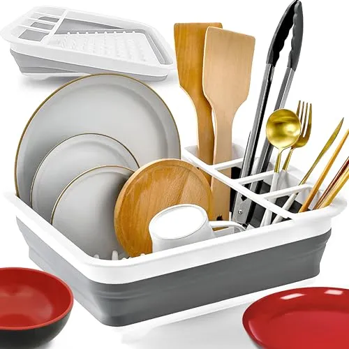 Faltbares Abtropfgestell für Geschirr