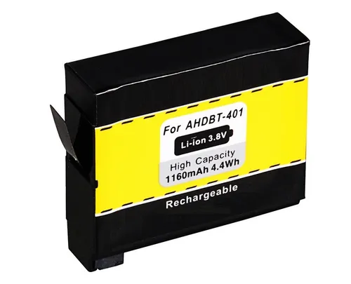 Produktbild Li-Ion Akku für GoPro Hero4 Black / Hero4 Silver / 1160mAh AHDBT-401