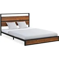 Homestyle4u Metallbett 140x200 cm Schwarz mit Lattenrost - Modernes Futonbett im Industrial Look, inklusive stabilen Lattenrost für erholsamen Schlaf. Ideal für Schlafzimmer, Gästezimmer oder Jugendzimmer.