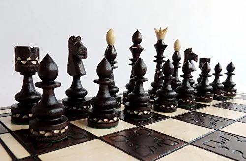 Master of Chess Indian 54cm / 21in Luxus Holz Schachspiel, schöne handgefertigte Schachbrett und Schachfiguren