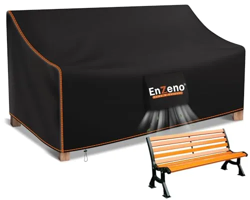 Enzeno Gartenbank Abdeckung 3 Sitzer 164x66x63/89cm von Enzeno