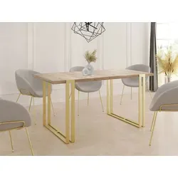 WFL Group Esstisch, Sonoma Eiche, Ausziehbar, 80x76x140 cm - Moderner Esstisch aus Holzwerkstoff, ideal für minimalistische Räume. Ausziehbar für zusätzliche Gäste – perfekt für Partys und Familientreffen. Hergestellt in der EU aus nachhaltigen Materialien.