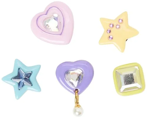 Crocs Dazzling Gems Unisex-Schuhanhänger, mehrfarbig, Einheitsgröße, 5 Stück, mehrfarbig, Einheitsgröße