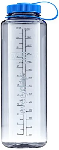 Nalgene Trinkflasche mit großer öffnung, Camping und Wandern, 1 l, grau