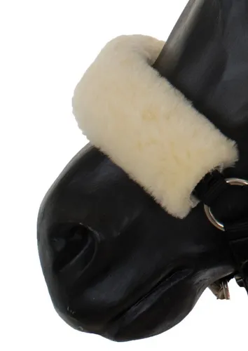 Engel Reitsport Reithalfter Lammfell Halfter Schoner Nasenschoner 28cm Med./Natur, Lammfell