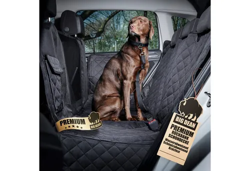 BigDean Premium Rückbank Autoschutzdecke – Schmutz- & Wasserabweisend für Hund - Autoschondecke für Hunde, robust und kratzfest. Schützt Ihre Rückbank vor Schmutz und Nässe, ideal für Tierfreunde mit einfacher Befestigung und rutschfestem Halt.