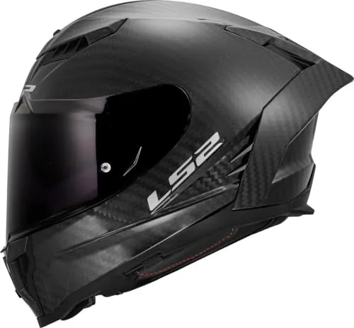 LS2 FF807 Dragon Carbon Solid Integralhelm in schwarz von LS2