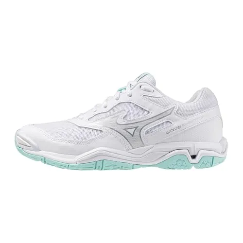 Mizuno Damen Hallenschuhe WAVE PHANTOM 3 - Weiß, 42 EU - Handballschuhe mit optimaler Dämpfung und hervorragendem Grip für maximale Performance in der Halle. Ideal für Handball und Volleyball.