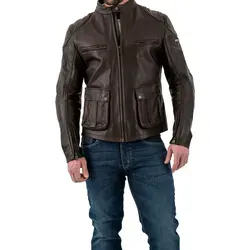 Rokker Goodwood, Lederjacke - Dunkelbraun - XL von Rokker