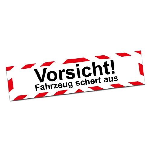 Hinweisschild Aufkleber Vorsicht! 40x10cm Wasserfest Folie Warnung RX043