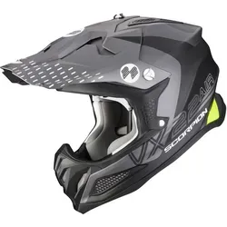 Scorpion VX-22 Air Ares Motocross Helm, schwarz-silber, Größe XS für Männer