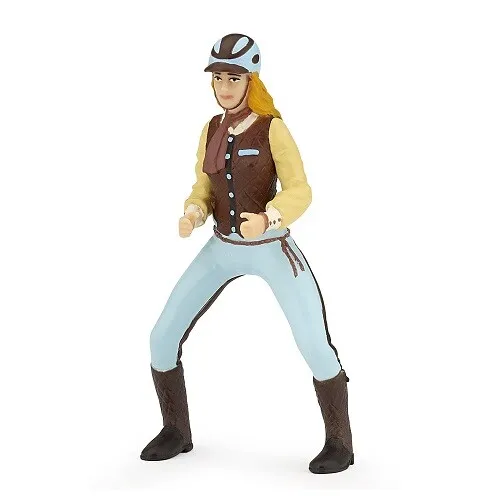 Papo 52009 Reiterin fashion blau 8 cm Pferdewelt