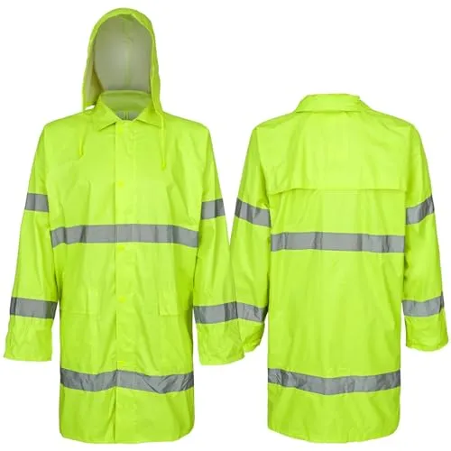 REIS Warnschutzjacke Regenjacke Arbeitsjacke Warnjacke Wetterjacke Grün Gelb (SAT-Z) (L)