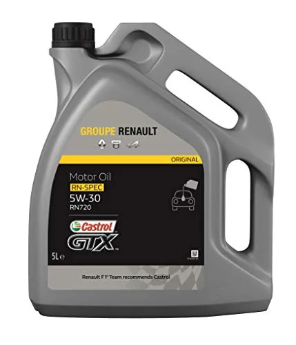 Renault Motoröl Castrol GTX RN-Spec 5W30 RN720, 5 Liter - Motoröl für Renault-Fahrzeuge, bietet hervorragenden Schutz und Leistung bei allen Fahrbedingungen.